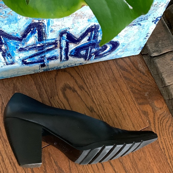 Walter Steiger Red Logo Vintage Designer Handmade Italian Leather Pumps Sz 38.5 - Picture 6 of 15